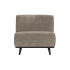 Statement fauteuil platte brede rib clay